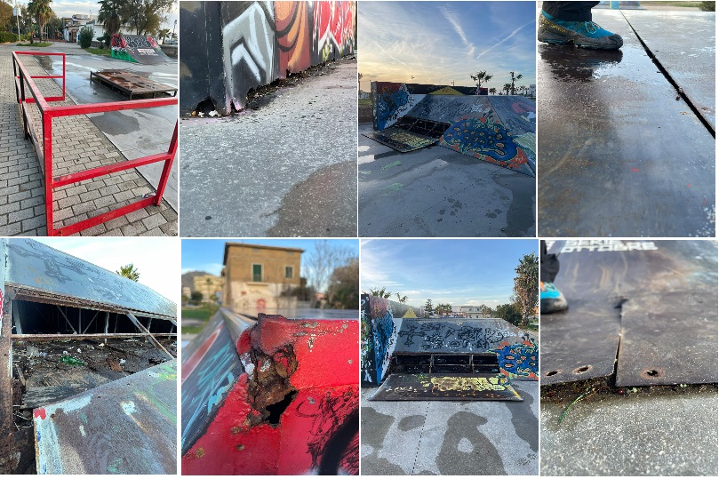 Mondragone, lo Skatepark abbandonato tra degrado e silenzi comuna
