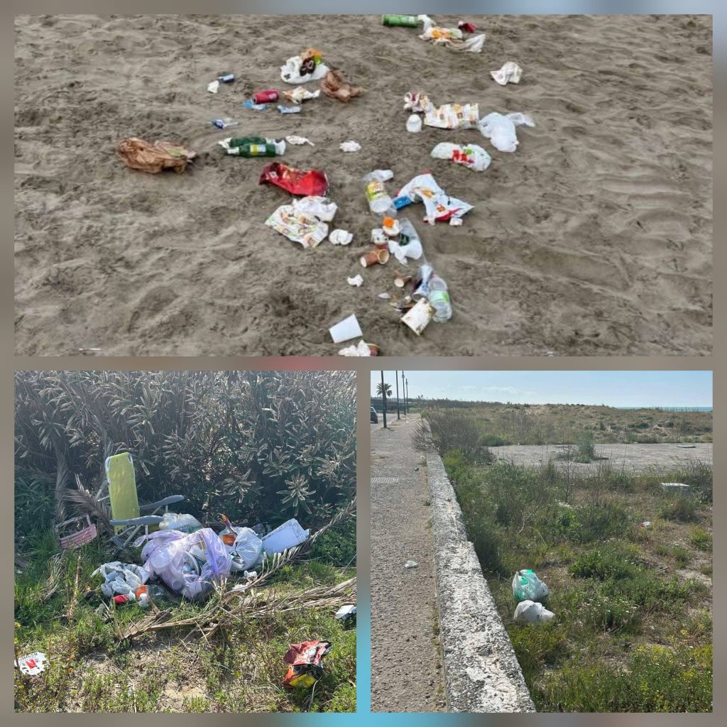 Mondragone: Pasquetta tra allegria e rifiuti sul lungomare
